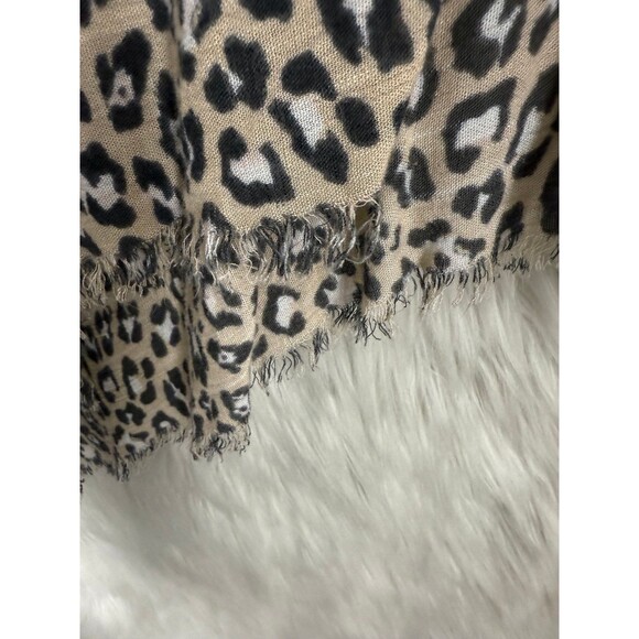 American Eagle Raw Hem Leopard Print Kimono Cardigan Open Front Animal O/S - Picture 8 of 8